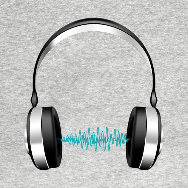 Headphones Audio Waveform by NeilGlover